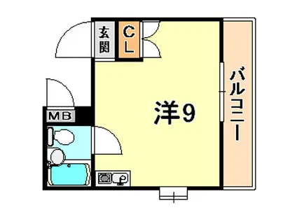 ストーク西灘(ワンルーム/1階)の間取り写真