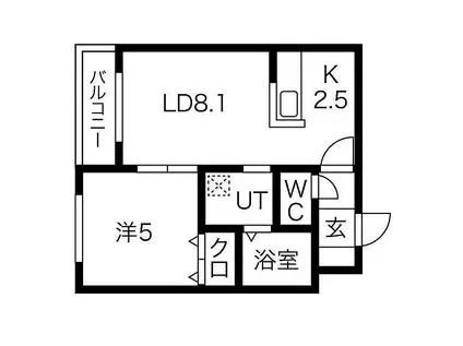 MTガーデンイースト(1LDK/3階)の間取り写真
