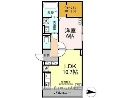 コントレイル(2LDK/1階)の間取り写真