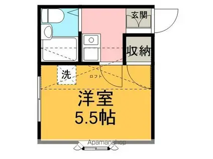 レオパレスキャッスル Y T(1K/1階)の間取り写真