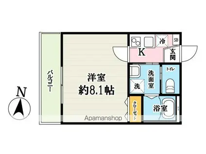 プレジール(1LDK/1階)の間取り写真