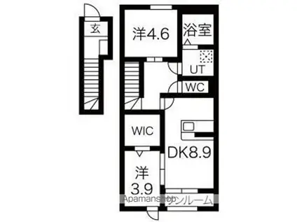 シエスタ キー(1LDK/6階)の間取り写真