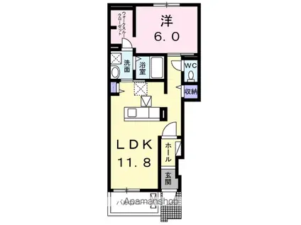 ドマーニ調布(3LDK/3階)の間取り写真