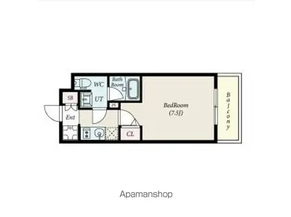 カーサカルム(2K/1階)の間取り写真