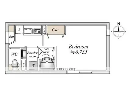 メゾン柏D(2DK/1階)の間取り写真