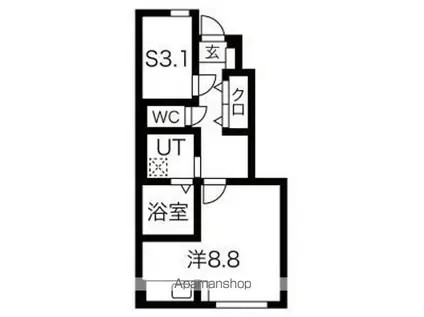 シエスタ キー(1LDK/5階)の間取り写真
