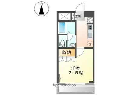 レオパレスアカシア(1K/2階)の間取り写真