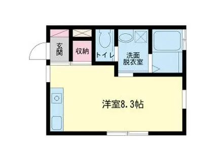 ICHIKAWA 1ST(ワンルーム/1階)の間取り写真