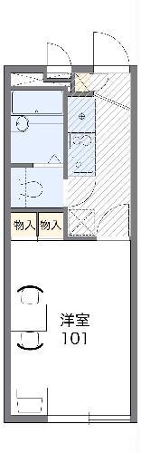 レオパレスウエストゴールドⅡ(1K/1階)の間取り写真