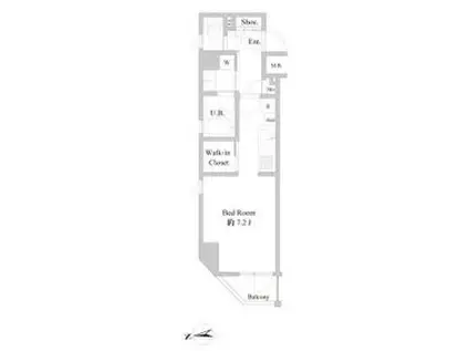 B CITY APARTMENT ITABASHI NORT(1K/4階)の間取り写真