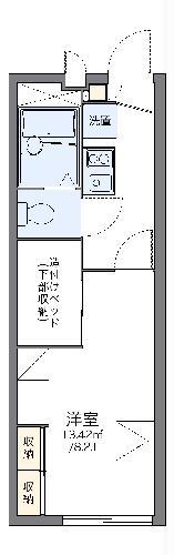 レオパレスサウスWIND(1K/2階)の間取り写真
