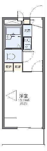 レオパレスミヤⅡ(1K/2階)の間取り写真