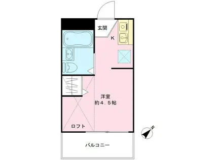 ルミナス西新宿(ワンルーム/1階)の間取り写真