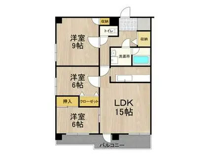 テンフォーティー(3LDK/11階)の間取り写真