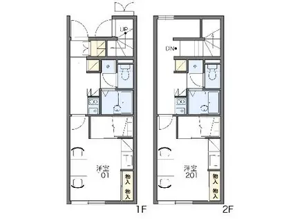 レオパレスS&R(1K/2階)の間取り写真