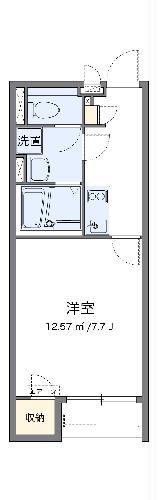 クレイノシャルマンⅡ(1K/2階)の間取り写真
