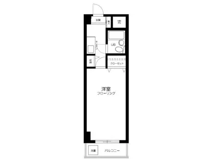 新宿セントビラ永谷(1K/6階)の間取り写真