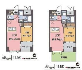 ラ・シャルム江坂公園(1LDK/1階)の間取り写真