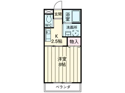 グローブハウスT(1K/1階)の間取り写真