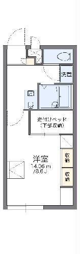 レオパレスコンフォートフカヤ(1K/2階)の間取り写真