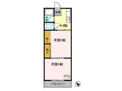 メゾン樹(2K/2階)の間取り写真