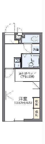 レオパレスセレーヌス(1K/1階)の間取り写真