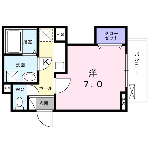 CONTEⅢ(1K/3階)の間取り写真