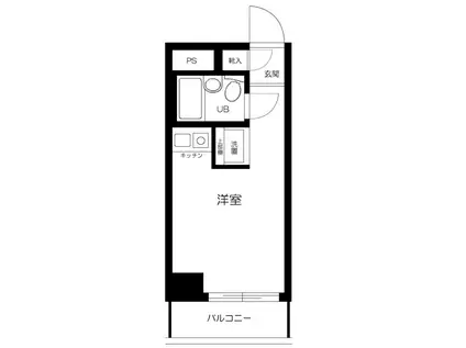 フレックス巣鴨(ワンルーム/3階)の間取り写真