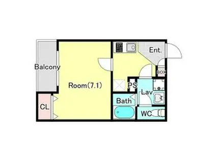 春日部市下蛭田86Z-MAISON(1K/3階)の間取り写真