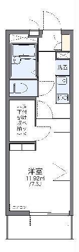 レオパレス五島(1K/3階)の間取り写真