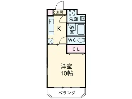 アークヒルズ(1K/3階)の間取り写真