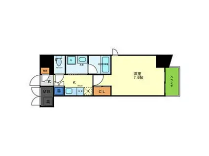 和良久ライフ(1K/10階)の間取り写真