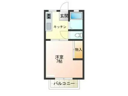AP-MOKA(1K/2階)の間取り写真