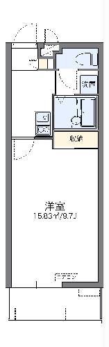 レオパレスラウレア(1K/1階)の間取り写真