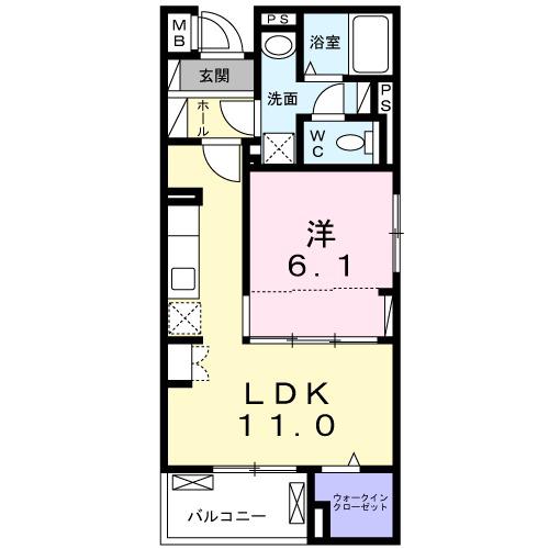 サニーレジデンス野田 Ⅱ(1LDK/3階)の間取り写真