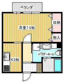 メゾンド・ソレイユ(1K/2階)の間取り写真
