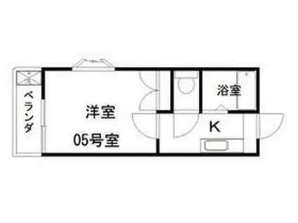 セントラル・ハイム(1K/1階)の間取り写真