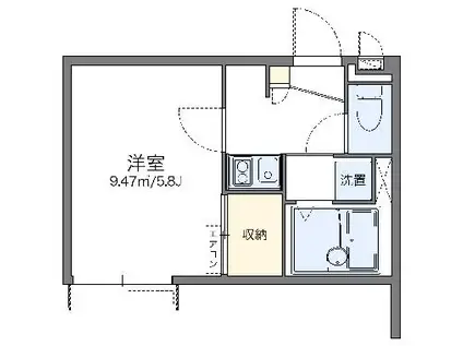 レオパレスコーポOHTAKI(1K/2階)の間取り写真
