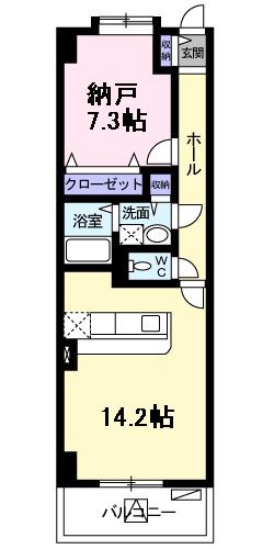 サニーレジデンス野田(ワンルーム/5階)の間取り写真