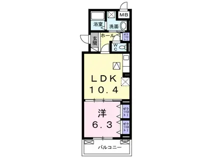 レジデンス グレース(1LDK/1階)の間取り写真