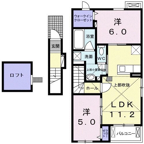 ブリリアンス(2LDK/2階)の間取り写真
