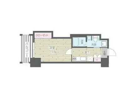 HF四条河原町レジデンス(1K/8階)の間取り写真