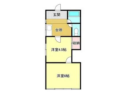 コーポミツトミ(2K/1階)の間取り写真