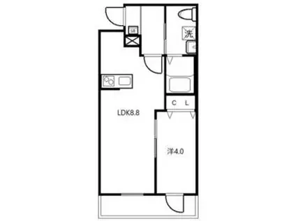 アクアステージ(1LDK/3階)の間取り写真