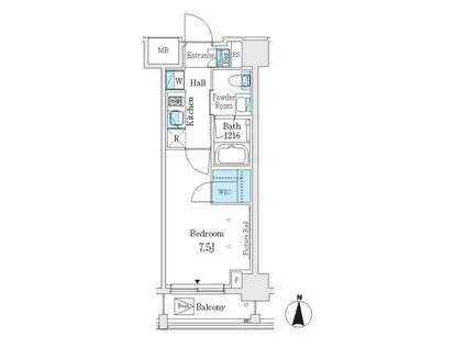 J.GRAN COURT 品川西大井EA(1K/3階)の間取り写真