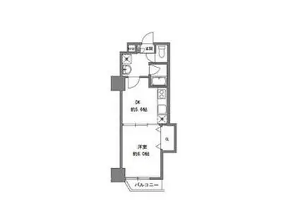 正栄プラザビル(1DK/6階)の間取り写真