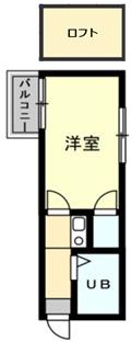 スターホームズ笹野台Ⅰ(1K/2階)の間取り写真