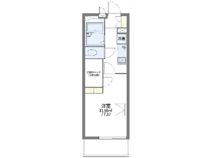 レオパレス苺(1K/2階)の間取り写真