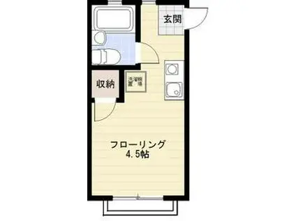 テラスヤシロ(ワンルーム/2階)の間取り写真