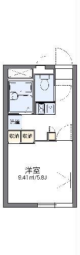 レオパレス若夏(1K/1階)の間取り写真